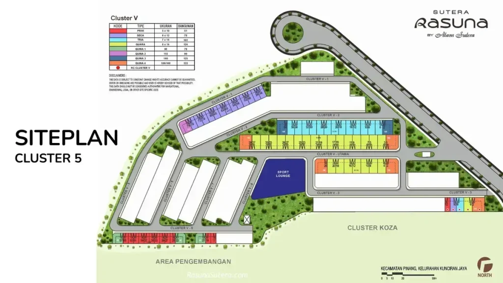 Siteplan Klaster Ryil Sutera Rasuna